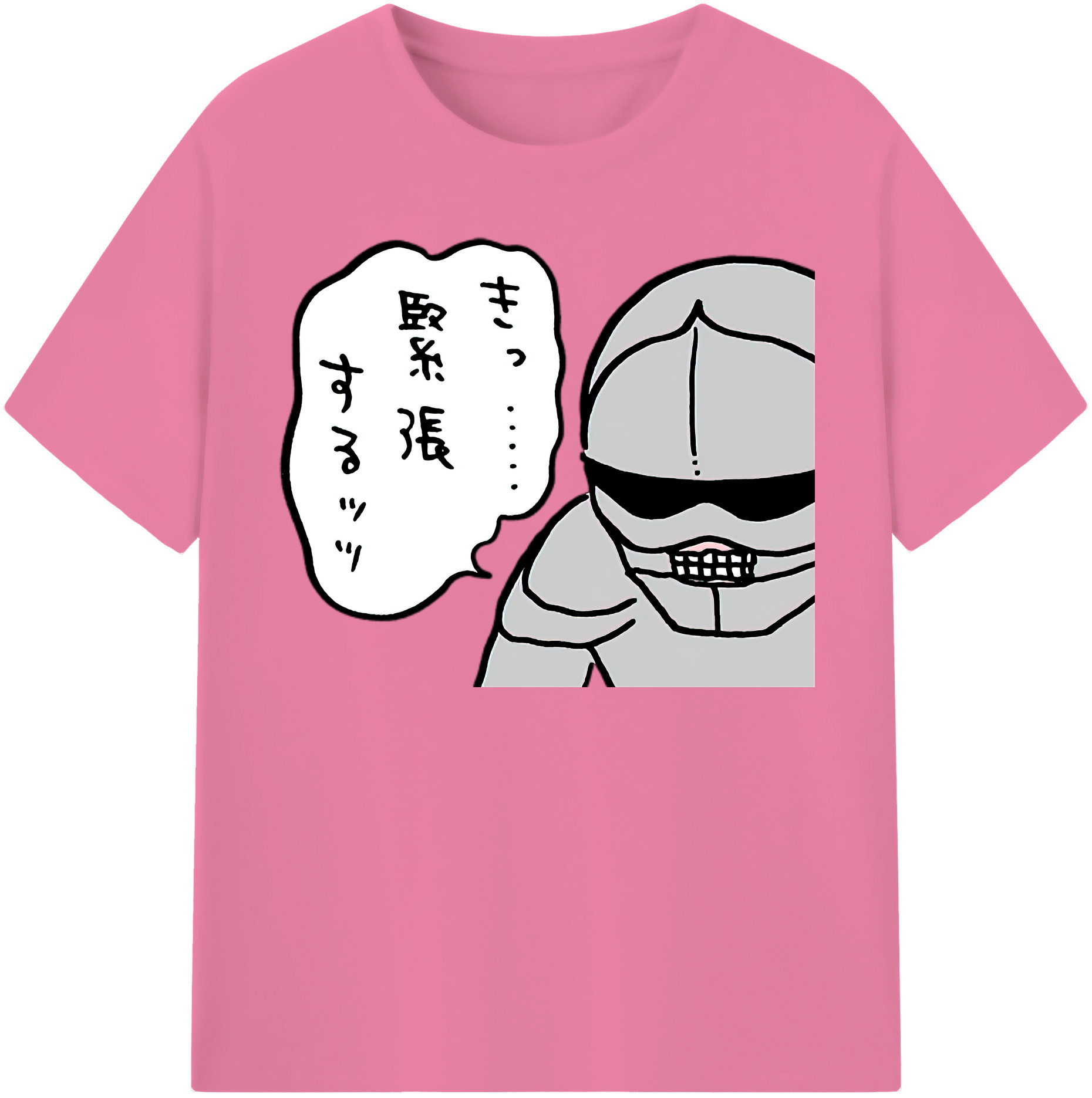 （画像用） ちいかわ 労働の鎧さん Chii-kawa Mr. Armor of Labor 綿100％半袖Tシャツ（フロントプリント）